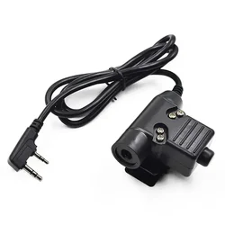 Adaptador de headset tático para kenwood baofeng, uv-5r, uv-5re plus, bf-888s, uv-6r, h777, walkie talkie, rádio