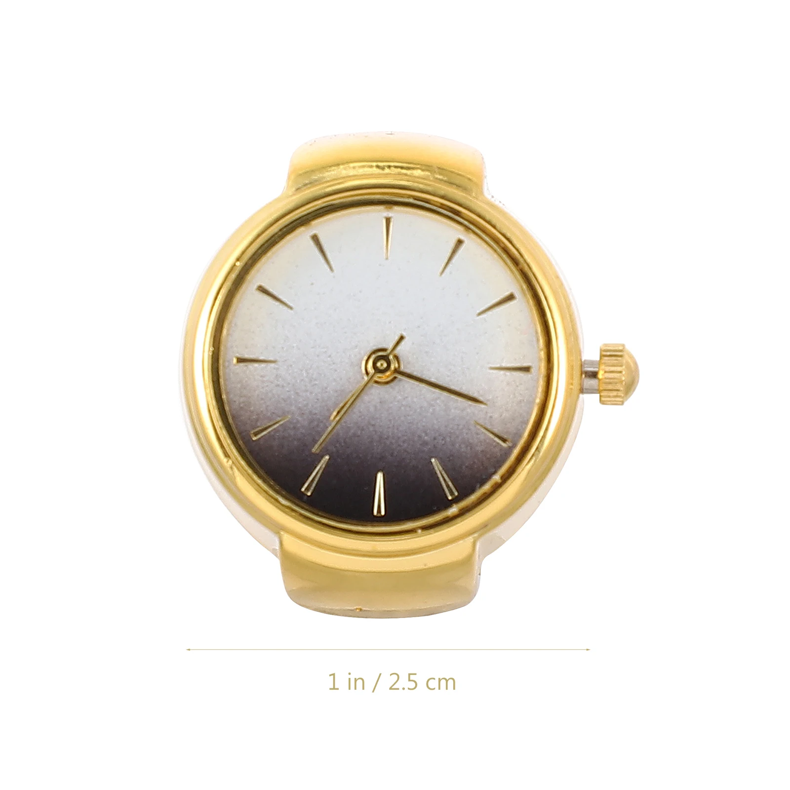 

Ring Finger Watch Quartz Round Casual for Women Watches Watch-shaped Golden Miss