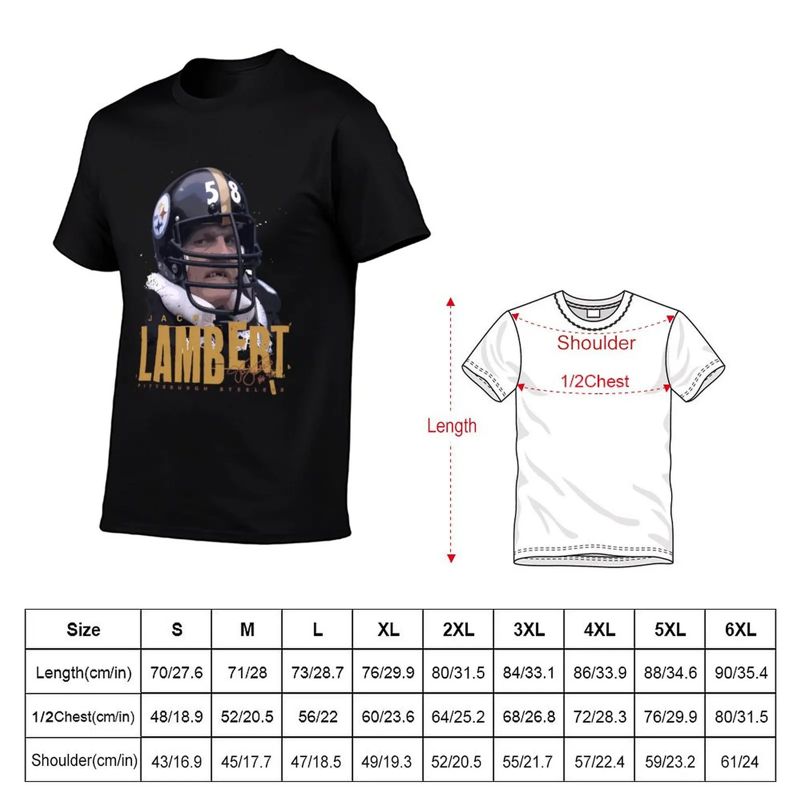 Jack Lambert T-Shirt graphic t shirts graphic tee shirt man clothes men t shirts