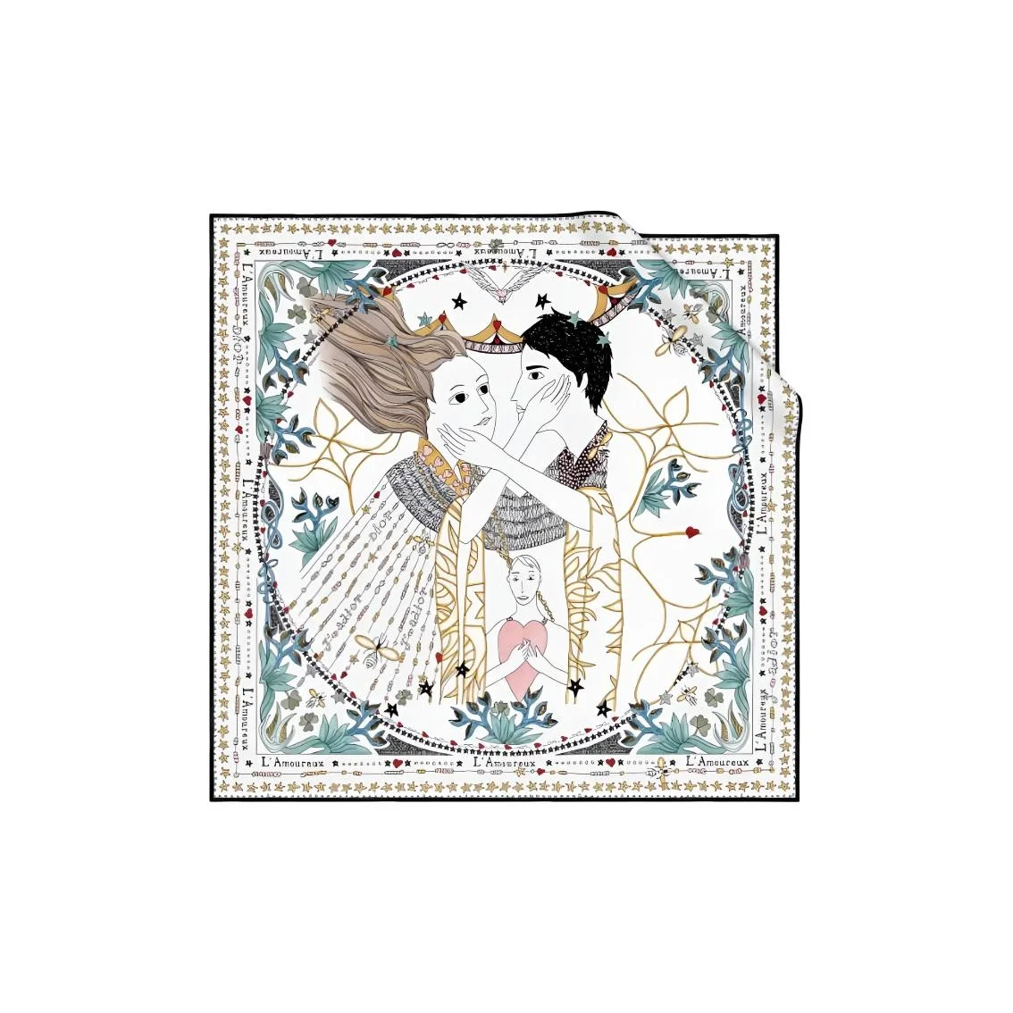DIOR Mulberry Silk Scarves Women's White 76TAR070I633-C015