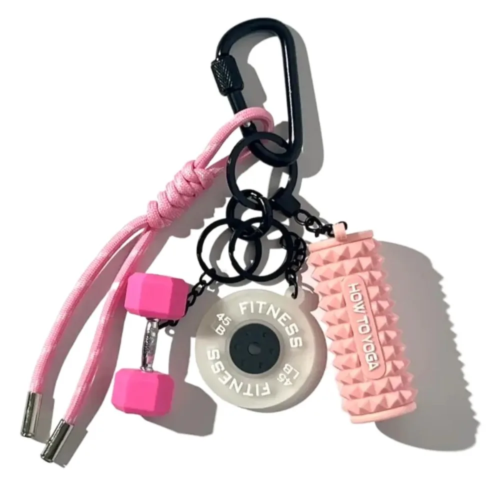 

Detachable Barbell Plates Keychain Dopamine Water Cups Simulation Dumbbells Keyring Bag Charm INS Fitness Series Pendant Friends