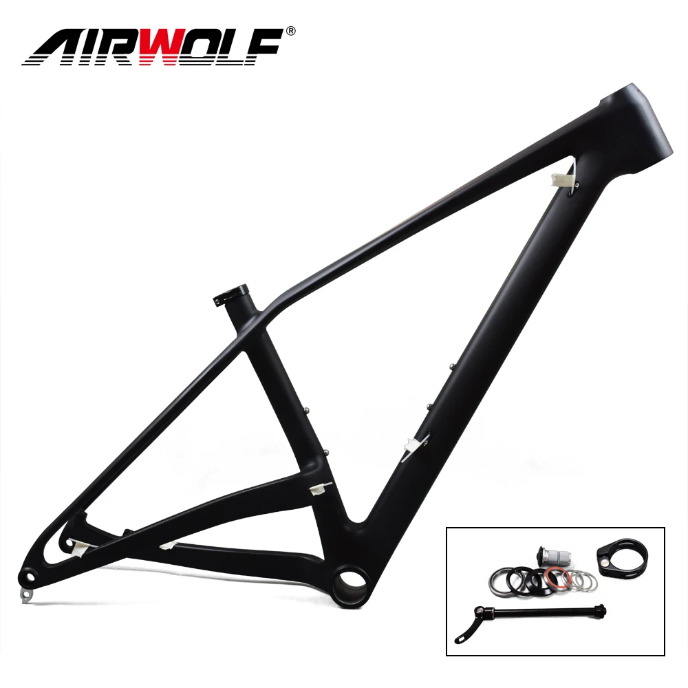 AIRWOLF 27.5er Full Carbon MTB Frame Modern Geometry 148mm Boost 15.5/17/18.5/20.5inch Mountain Bike Carbon Frame 27.5 plus