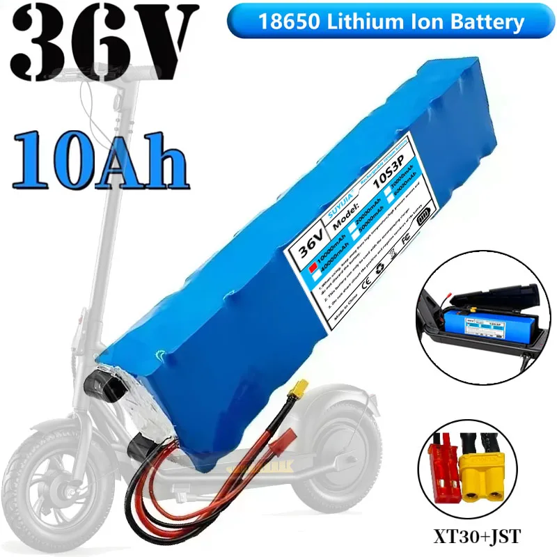 10S3P 36V 10Ah 18650 Batterie Au Lithium Rechargeable 10000mAh M356 Batterie De Scooter Pour 500w Vélo Scooter Avec BMS