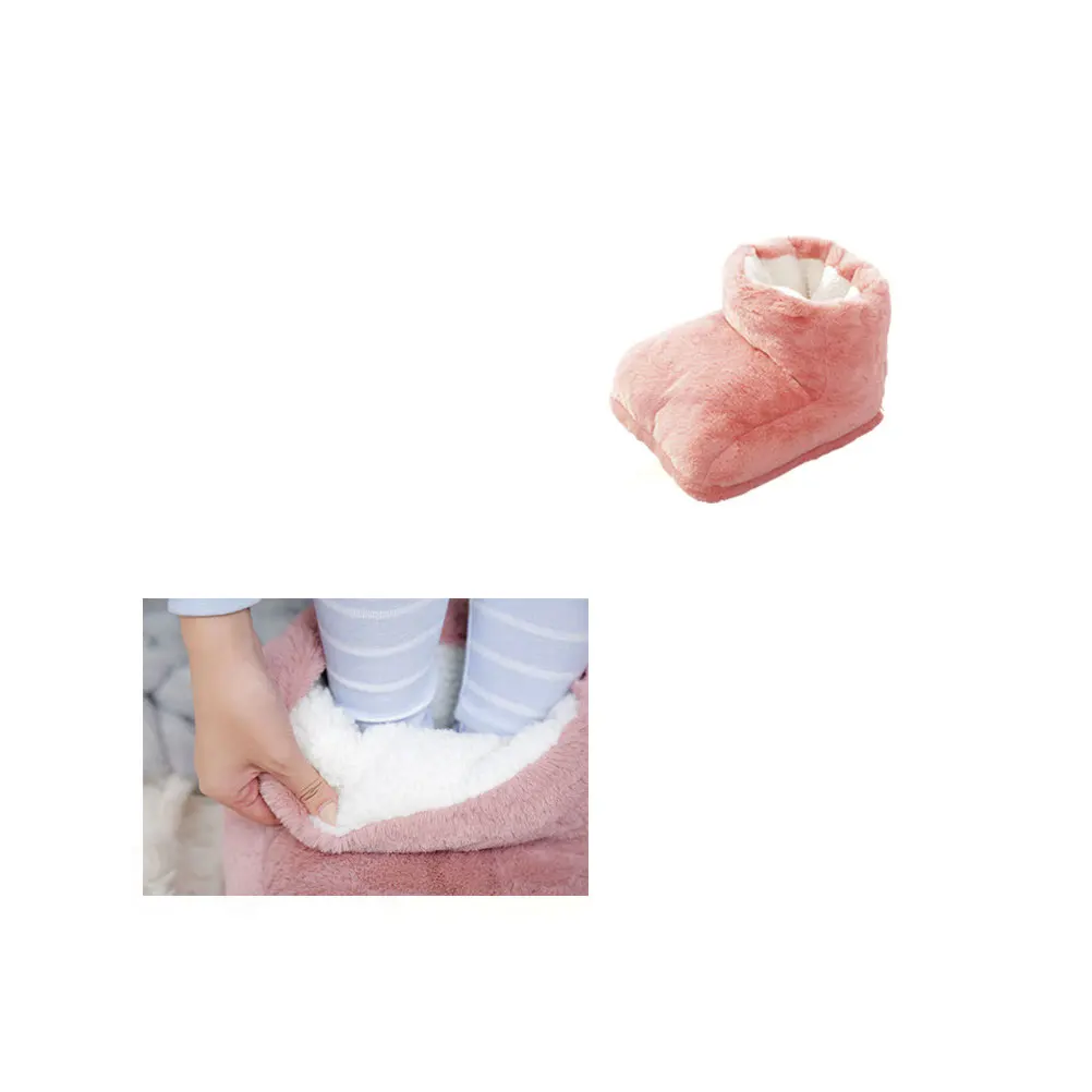 

1 Pair USB Heating Shoes Warm Slippers 5V Safe Pink Foot Warmer for Cold Weather Computer Users Students Holiday Gifts