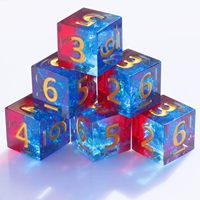 D6 Resin Dice, Resin Dice Polyhedral Table Game RPG Board Game, Mathematics Teaching Halloween Gift Dice Accessories D20 D12