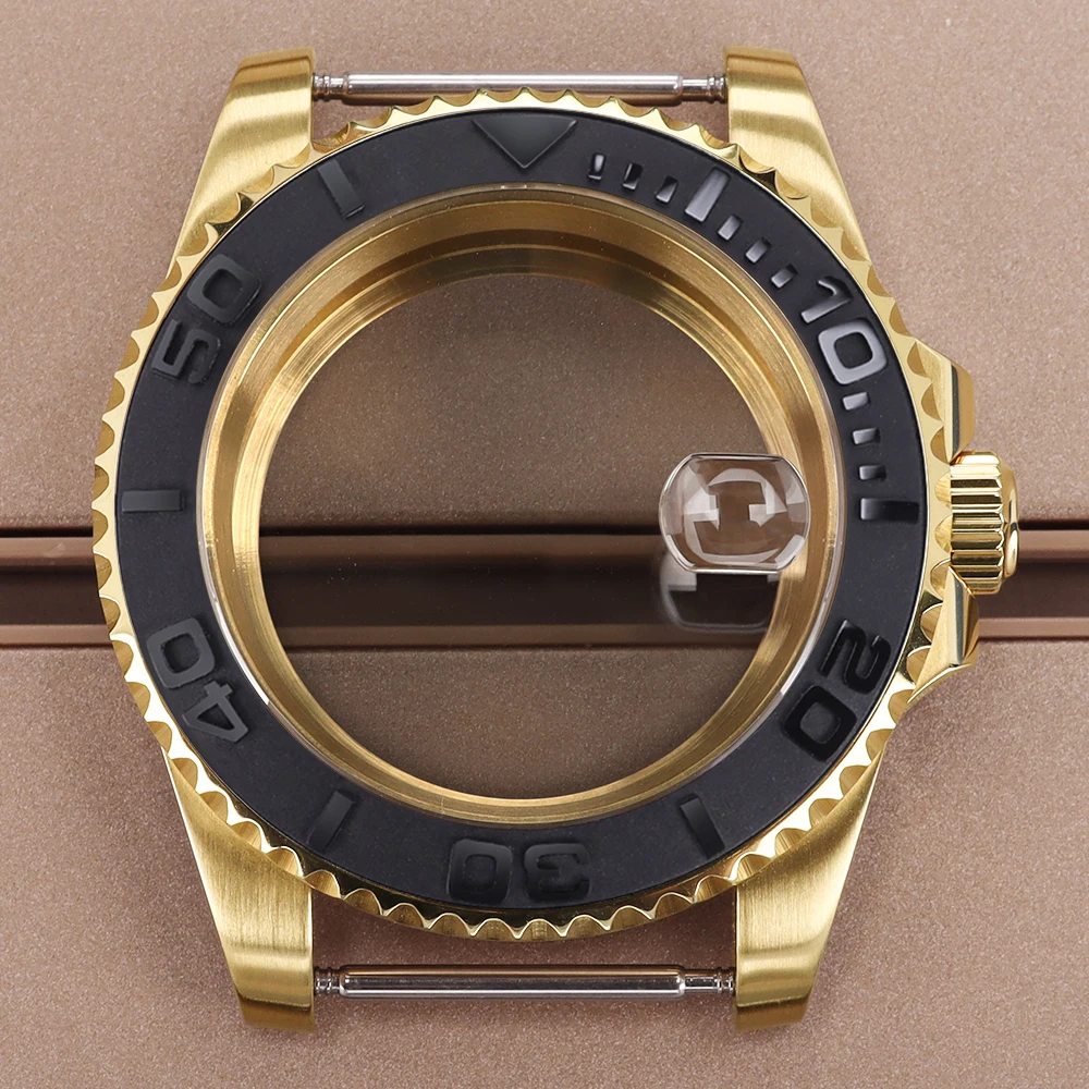 

40mm NH35 SUB Watch Case Sapphire Crystal Waterproof For Yacht Seiko NH35 NH36 NH38 NH34 Miyota8215 ETA2824 Ceramic Bezel 20ATM