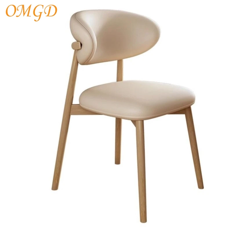 OMGD Modern Simple Iron Dining Chair Home Dining Room Dining Chair Scandinavian Designer Premium Feeling Backrest Chairs Sub