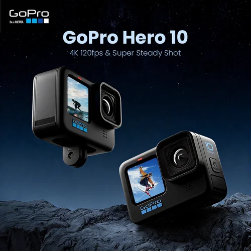Imagen 2 del producto GoPro HERO 10 Cámara de acción negra Hero10 Cámara deportiva con pantalla de 5,3 K 23MP GP2 Mini cámara de vídeo impermeable gopro 10
