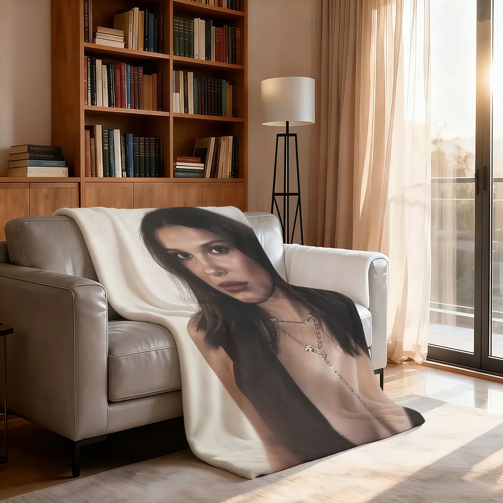 Actor M-Millie B-Bobby B-Brown Blanket Soft Throw Blanket for Home Bedroom Bed Sofa Picnic Travel Office Rest Cover Blanket Gift