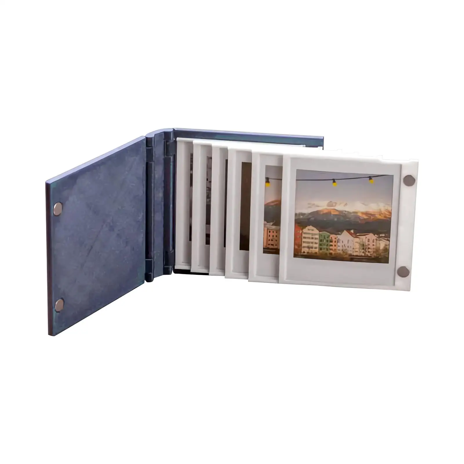 Square Photo Album Stand Foldable Small Portable Binder Photo Album Scrapbook Opening Scrap Books Album For Kids Family Friends