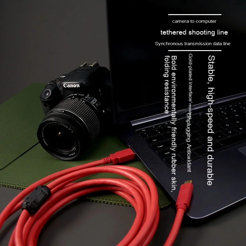 USB C Type-c Camera Cable 3m 5m 8m for Cannon EOS R RP SONY A7m3 R3 A7R4 Tethered Shooting line Camera to Computer