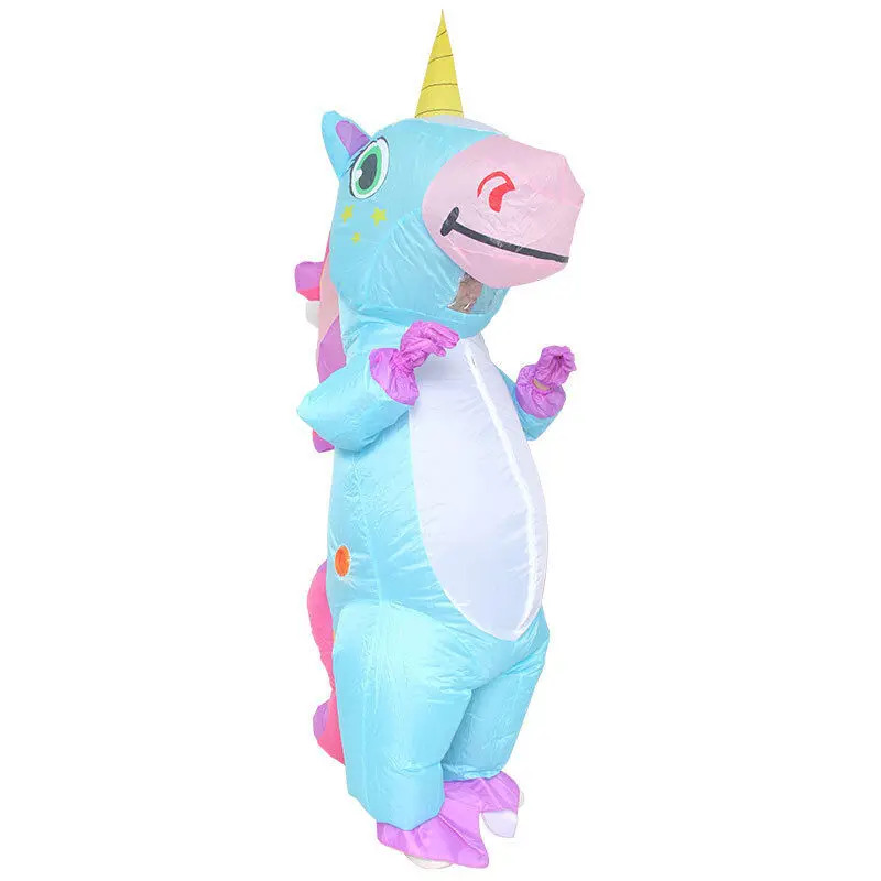 Rainbow Inflatable Costume for Adult Unicorn Funny Blow Up Suit Carnival Festival Clothing Anime Cosplay Dress Party Outfits