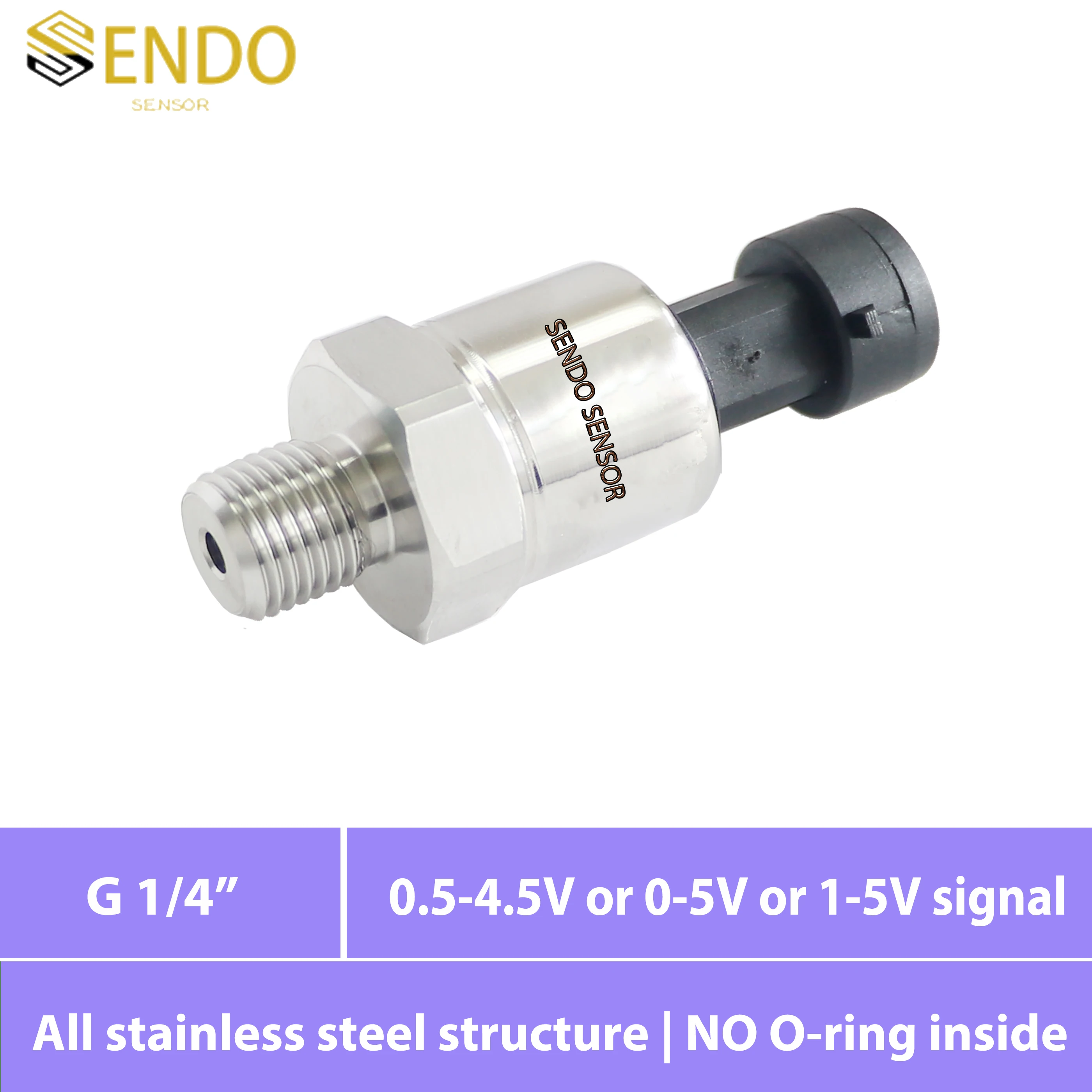 Pressure transmitter sensor 0.5 4.5V 0 to 5V 1 5V signal 1 bar 15psig 100 psig 200kpa 1.6mpa gauge G1 4 thread water oil packard