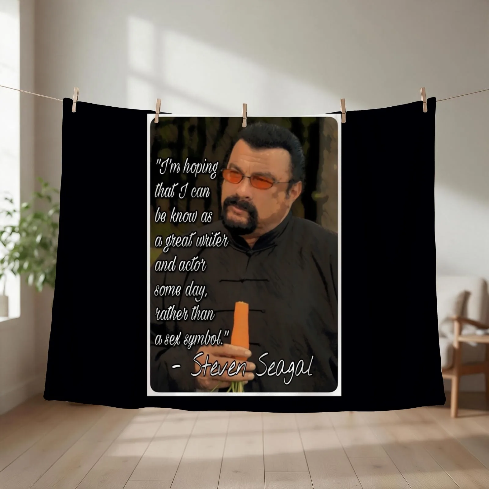 Steven Seagal Sex Symbol Throw Blanket couch cozy soft plush fuzzy picnic outdoor blanket