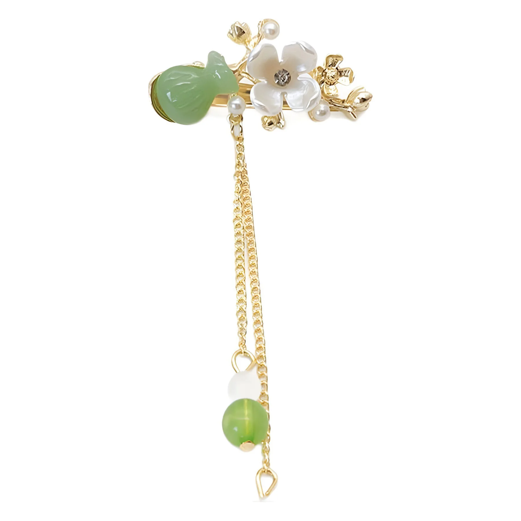 Hollowed-out sweet butterfly hairpins for women, ancient-style tassels, peace pendants, bamboo leaf fragments hairpins