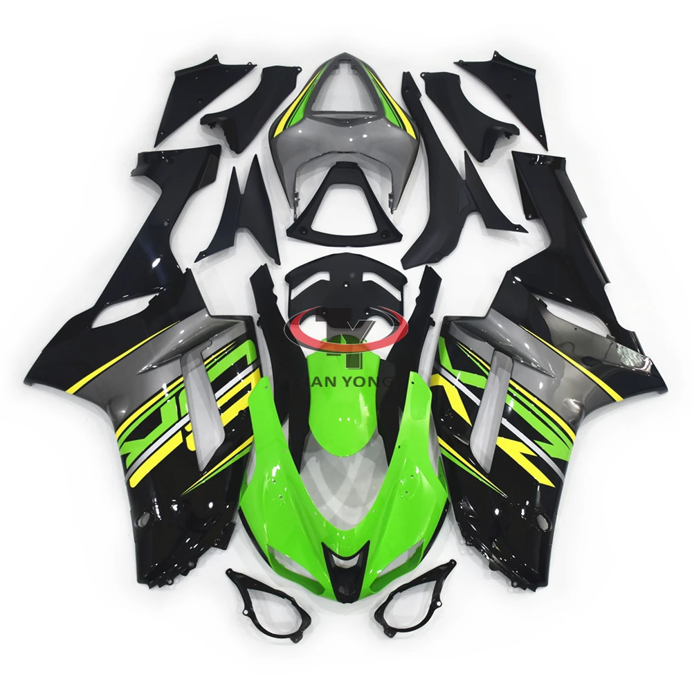 Injection Cowling Bodywork Multiple collections of glossy green prints Motorcycle Full Fairing Kit For ZX6R 2007 2008