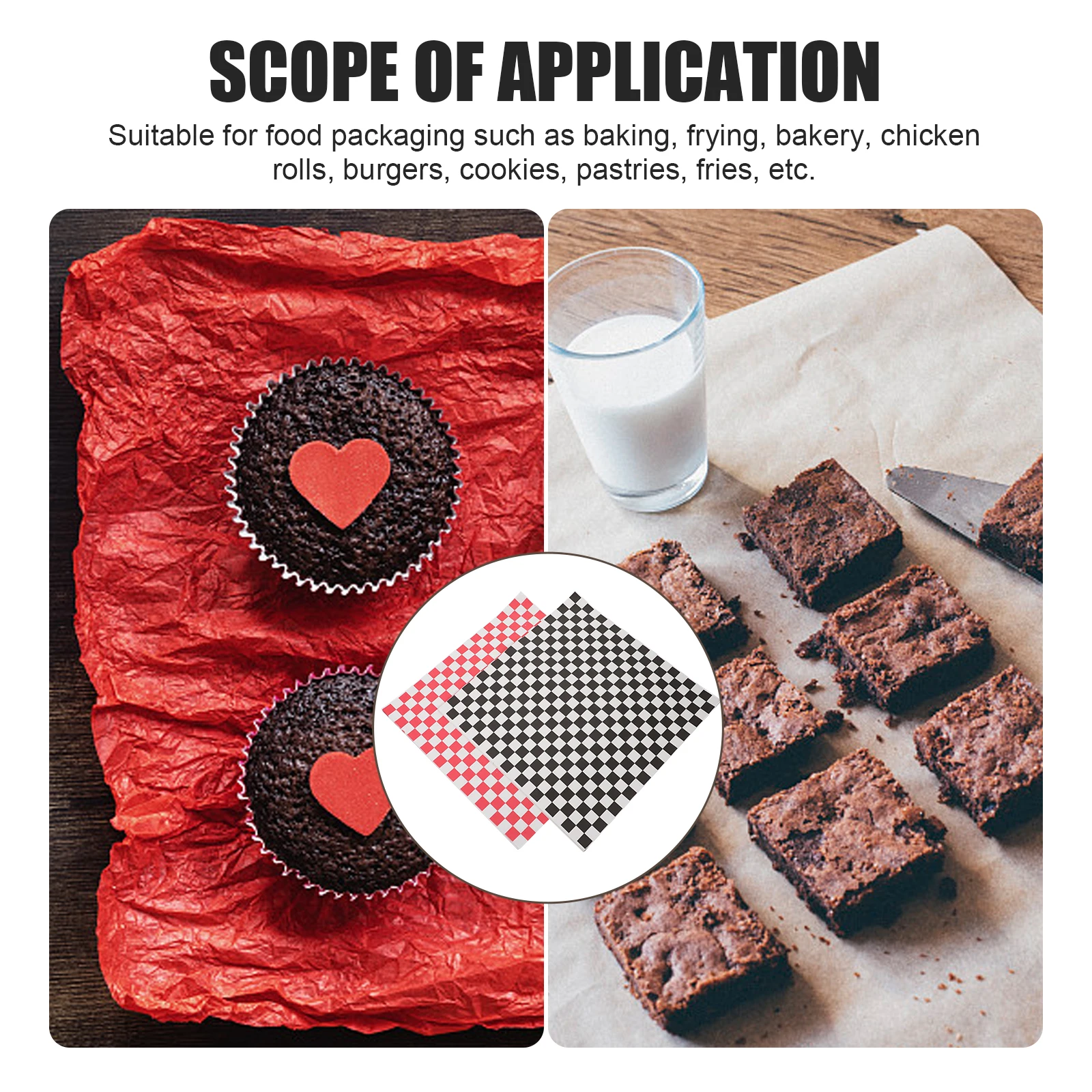 

S wich Greaseproof Paper Wrap Burger Wrapping Basket Liners Wax Parchment Sheets Food Grade Safe Packaging Fried Foods Gifts