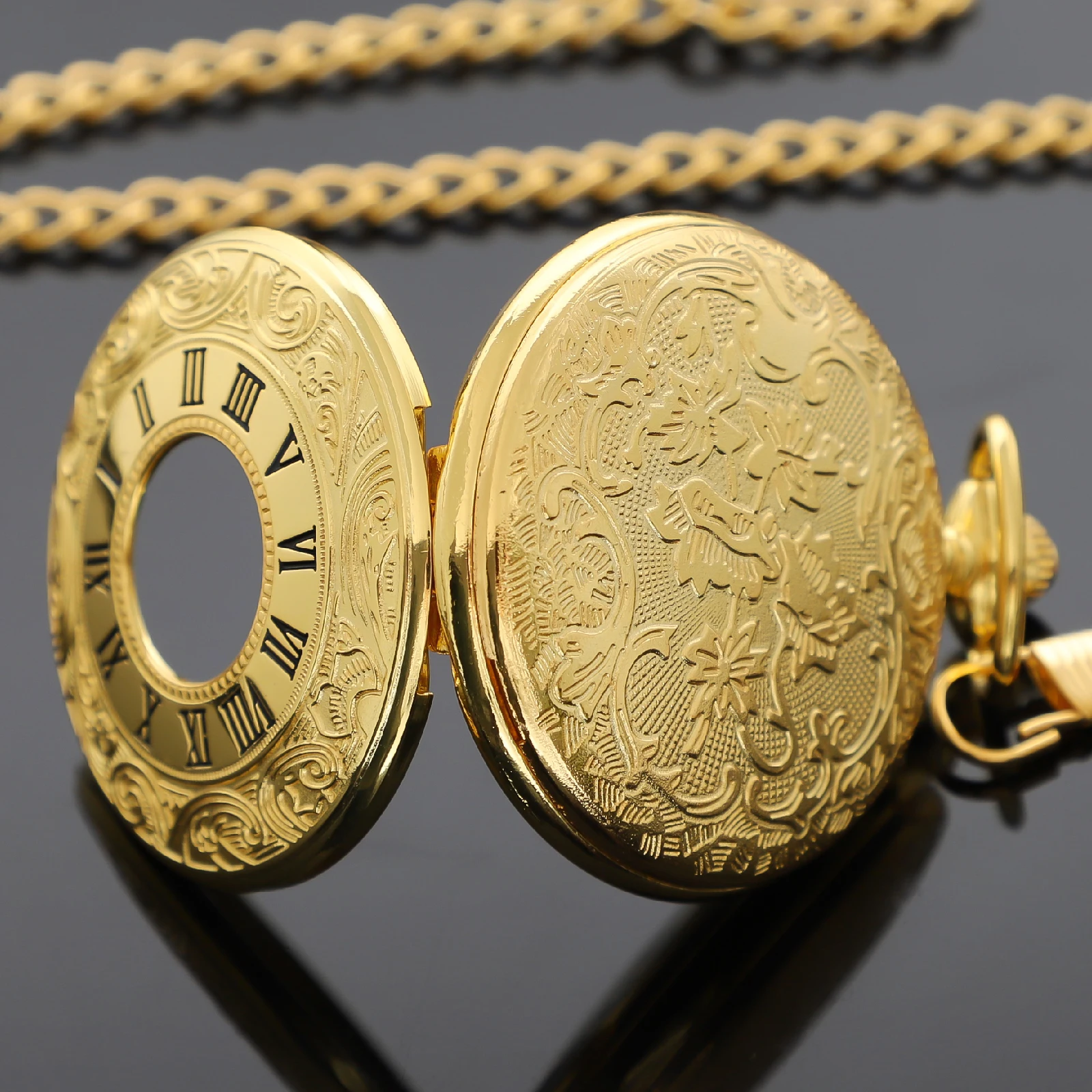 Роскошные золотые винтажные кварцевые карманные часы для женщин и мужчин, ювелирные изделия, подвеска, аксессуары, Reloj Bolsillo Digital