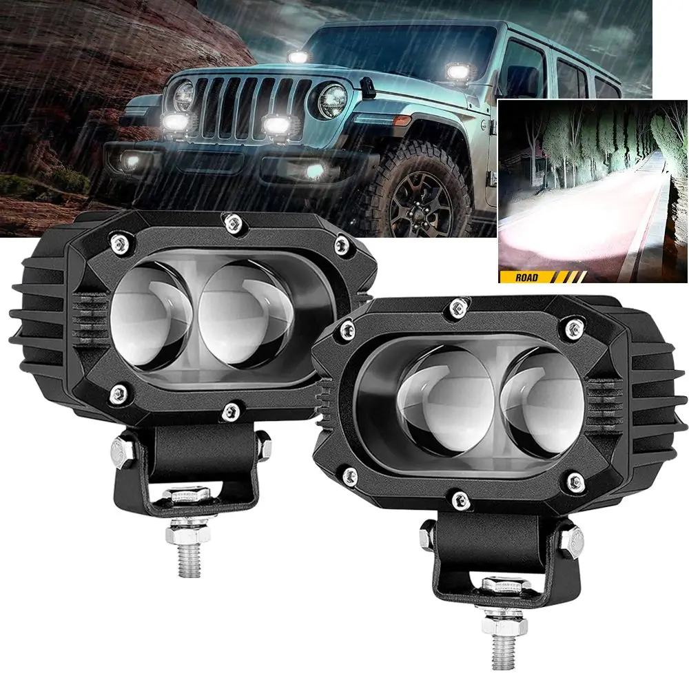 4 Inch LED Headlight 200W White Light For 4X4 Car Truck ATV Off Road Motorcycle Led Spotlight Work Light Car Accessories