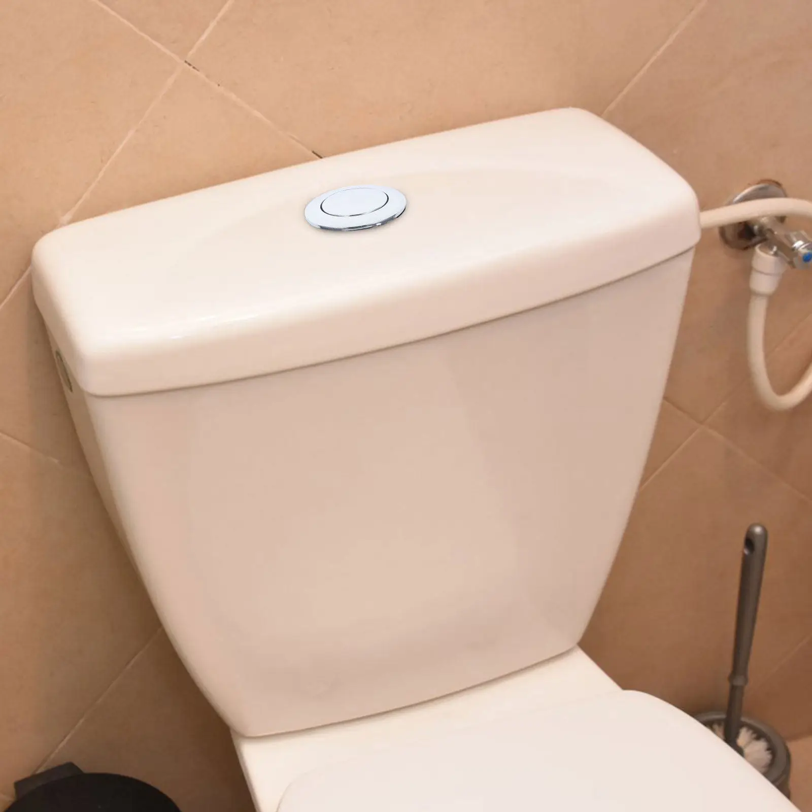 

Premium Single Toilet Tank Button Replacement Electroplated Smooth Polished Surface Easy Installation Water Saving