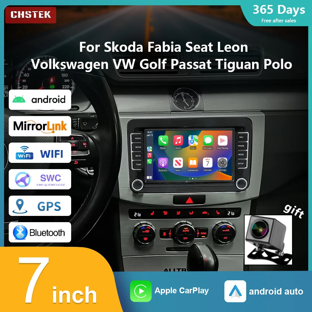 Car Player Radio CarPlay for Volkswagen Amarok Beetle Bora Caddy EOS 2006-2015 Android 13 Multimedia GPS Bluetooth Auto Stereo