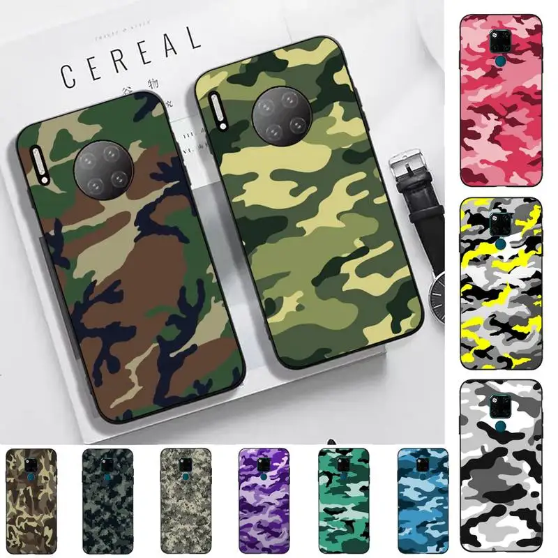 Camouflage Pattern Phone Case for Huawei Mate 20 10 9 40 30 lite pro X Nova 2 3i 7se