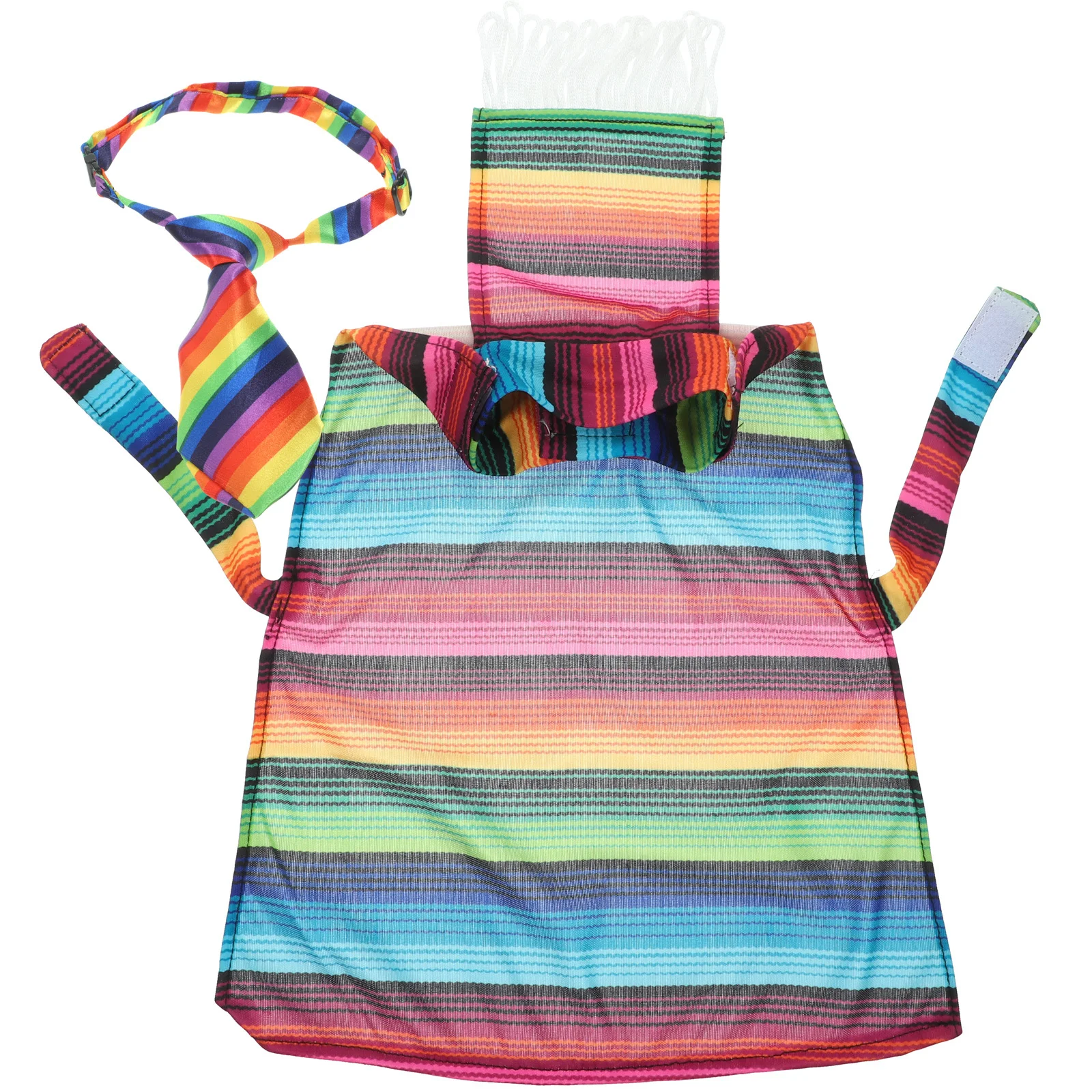 

2pcs Multi-Color Dog Costume Mexican Themed Pet Poncho Festive Party Wear Adjustable Cape For Dogs Fiesta Dog Clothes Party Pet