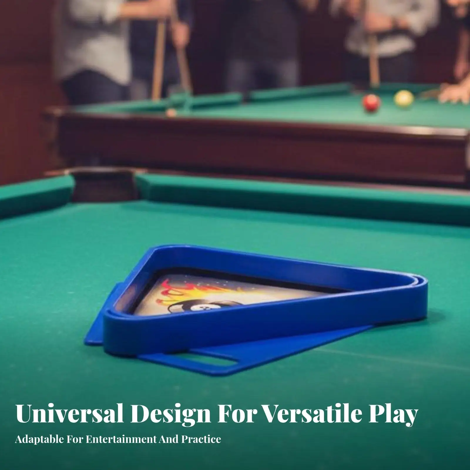 Universal Pool Triangle Rack with Ball Collector Tray for Standard Balls Easy Setup Billiard Accessory for Home Game Room
