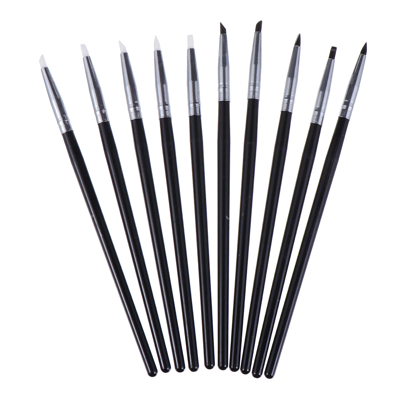 10-teiliges Silikon-Nagel-Stylus-Set mit feiner Spitze, Nagelkunst-Stifte für präzise Punktierung, Linie, Arbeit, Maniküre, Dekoration, DIY-Set
