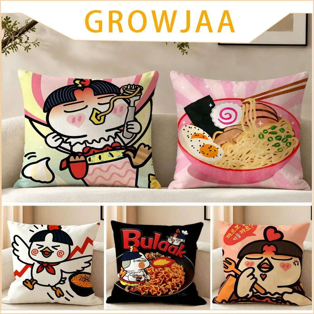 Food Samyang Buldak Ramen Cushion Cover Pillow Short Plush fresh natural Cushion for Living Room Bedroom Sofa Home Decoration