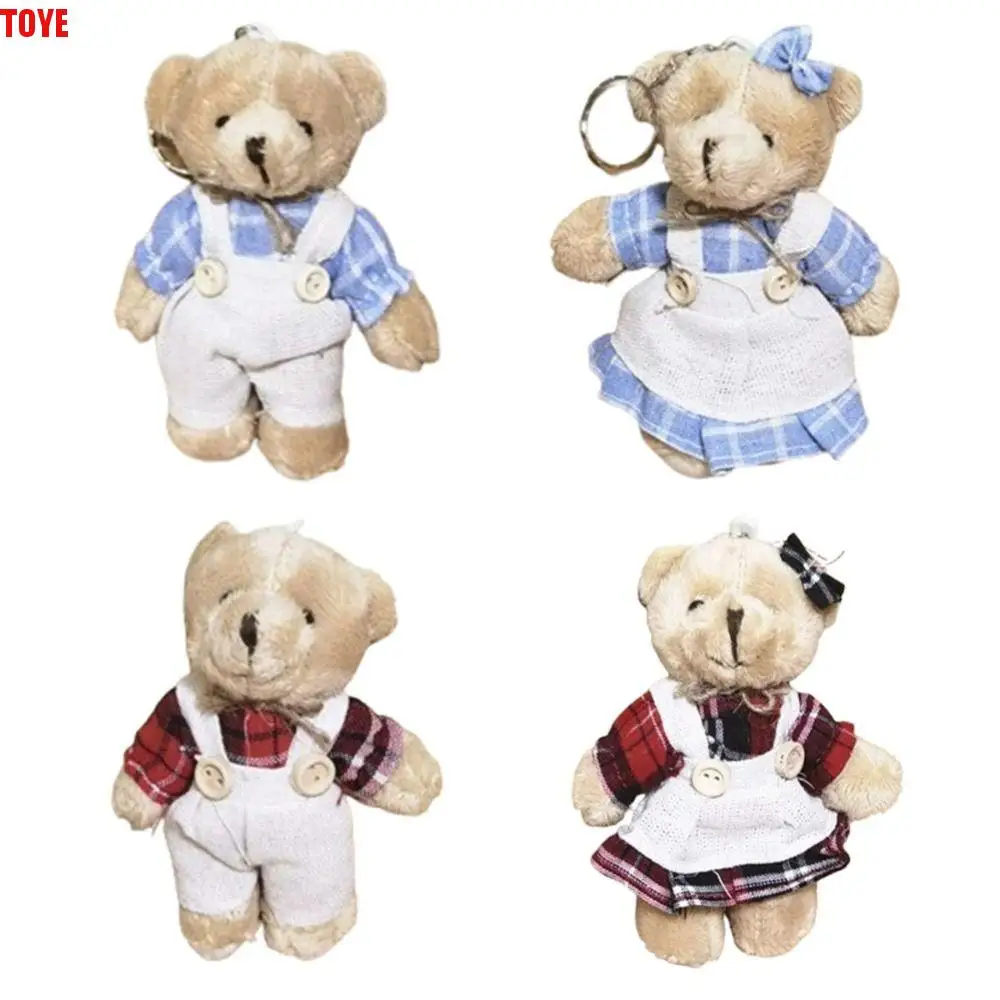 

Backpack Decor Wear Clothes Bear Plush Bear Keychain Soft Creative Car Keyring Kawaii Stuffed Doll Plush Pendant Wedding