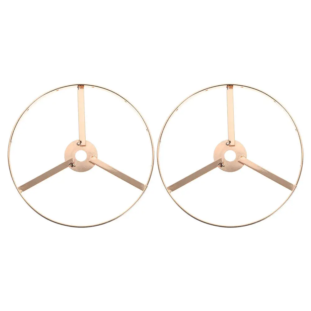 

2Pcs E27 Lampshade Frame 13Cm Round Wire Iron Lamp Shade Ring 1Cm Center Hole DIY Lampshade Kit for Table Lamps Floor Lamps