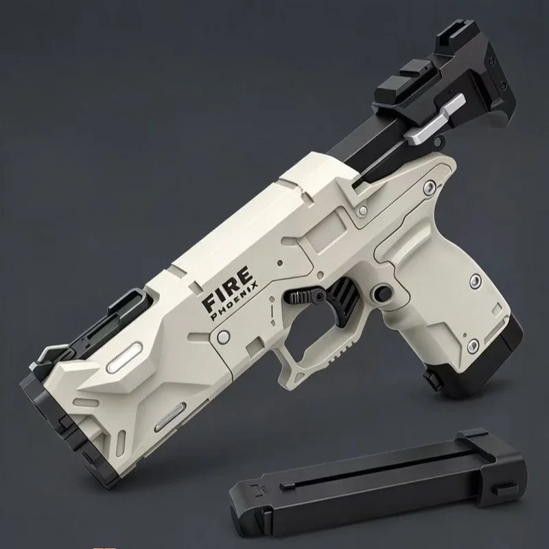 EVA Foam Bullet Blaster Slide Lock Toy Gun Pistol Model Manual Cocking Continuous Shooting Toy Outdoor Battle Gift Cs Game