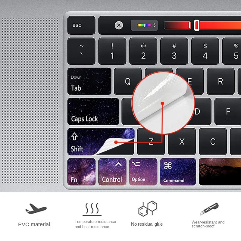 Laptop Keyboard Stickers for MacBook Air, PVC Keyboard Stickers, Partial Key Stickers