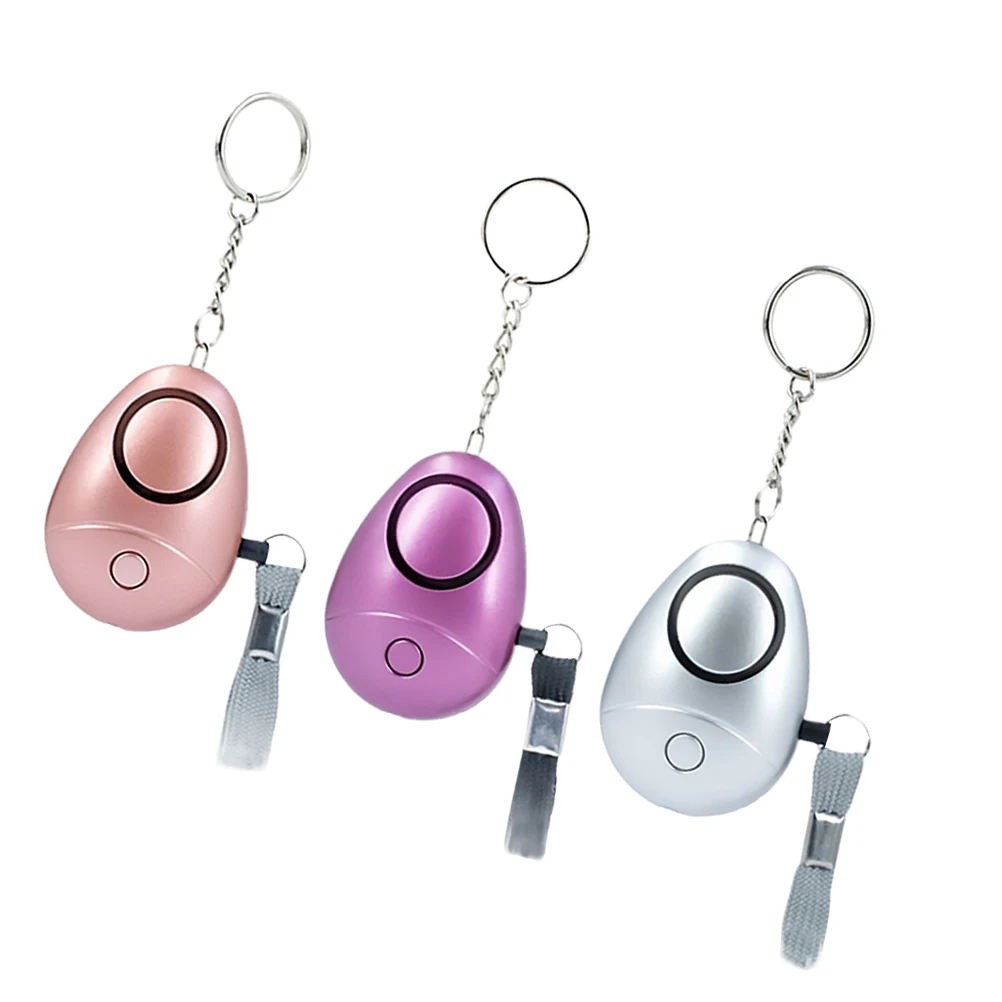 3Pcs Personal Alarm Emergency Personal Security Alarm with LED Flashlight Safety Defense for Women/Night Random Color