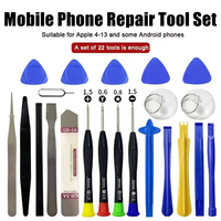 22-in-1 Mobile Phone Repair Tools DIY Opening Screwdriver Set for iPhone iPad Laptop Computer Disassemble Hand Opening Tool Kit
