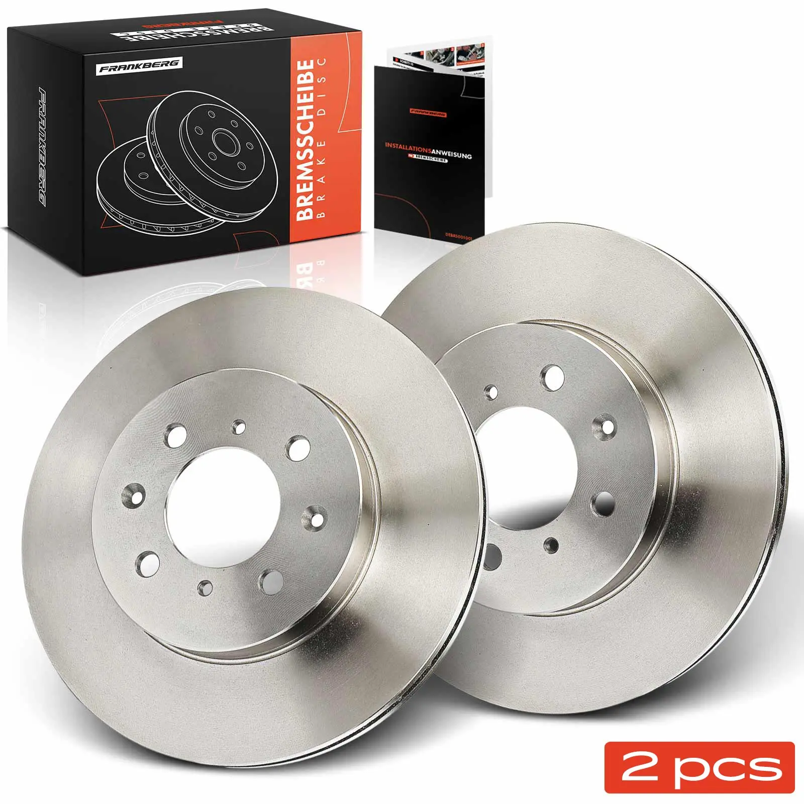 Frankberg 2x Remschijven Vooras voor Honda Civic IV Hatchback Saloon V Coupe Bj vanaf 1987 45251SCC900 SDB000990