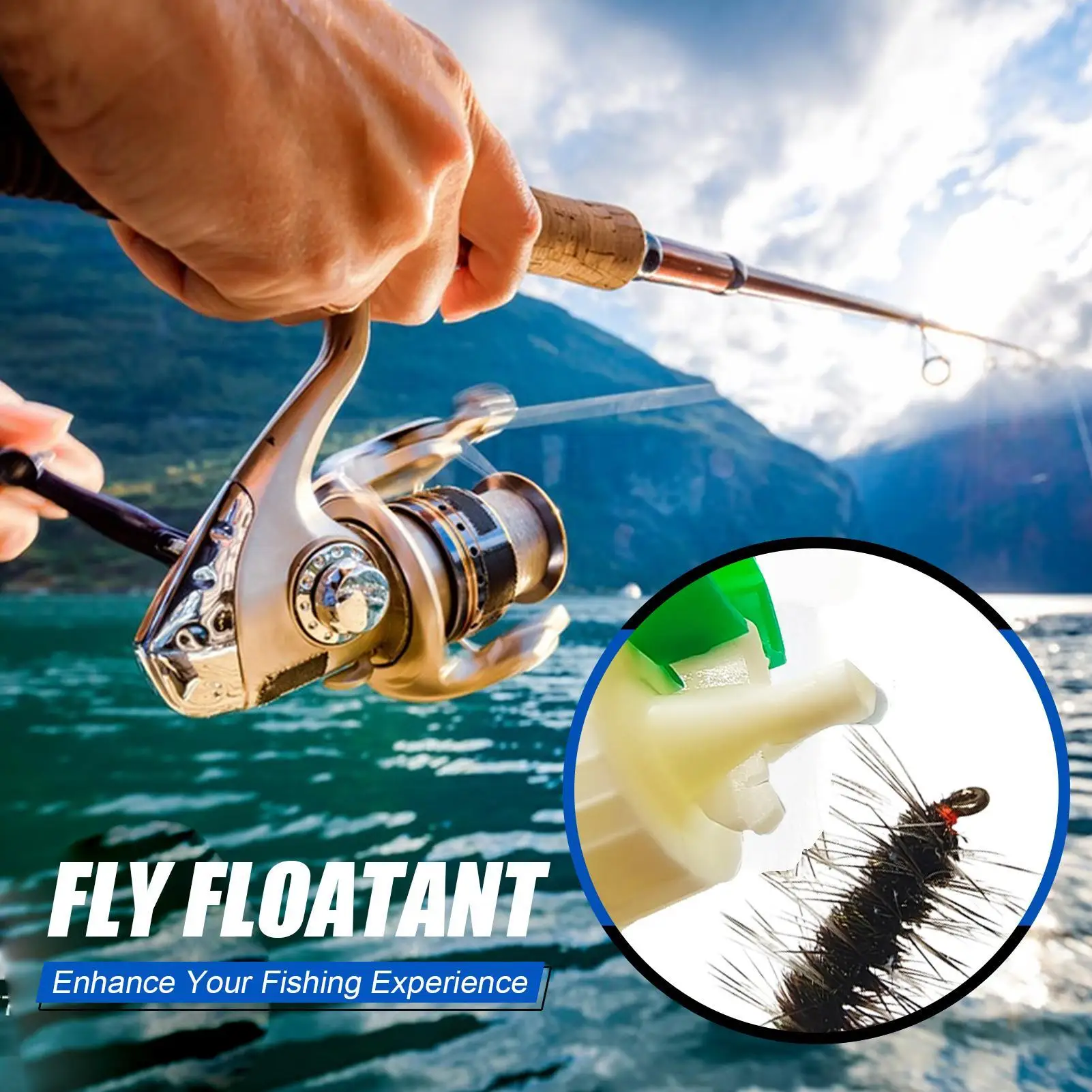 Dry Fly Powder Floating aid Fishing Bait Powder Long-Lasting Dry Fly Dressing Practical Fishing Tools Fly Fishing Accessories