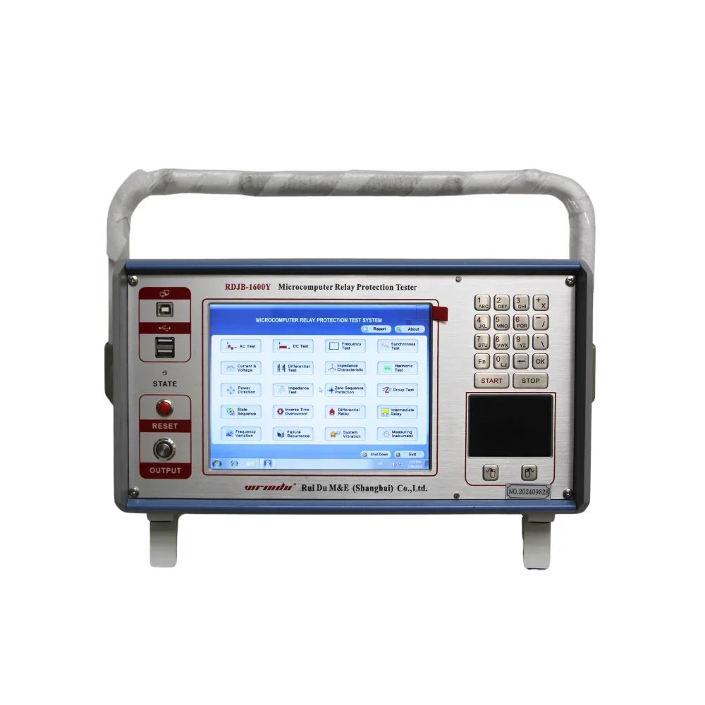 Wrindu RDJB-1600Y Kit de Test d'injecteur de courant secondaire testeur de Protection de relais triphasé Portable ensemble de Test de Protection de relais