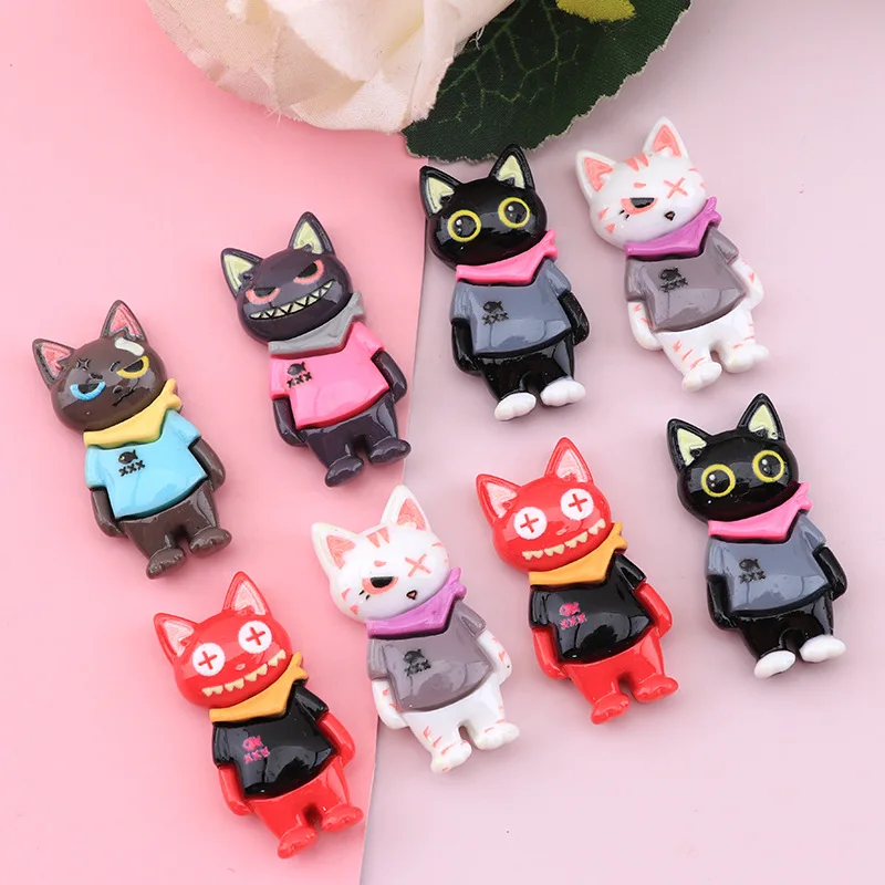 

100pcs Kawaii Cartoon Cat Resin Flatback Cabochon DIY Scrapbooking Decorative Crafts Making Headgear Accessories