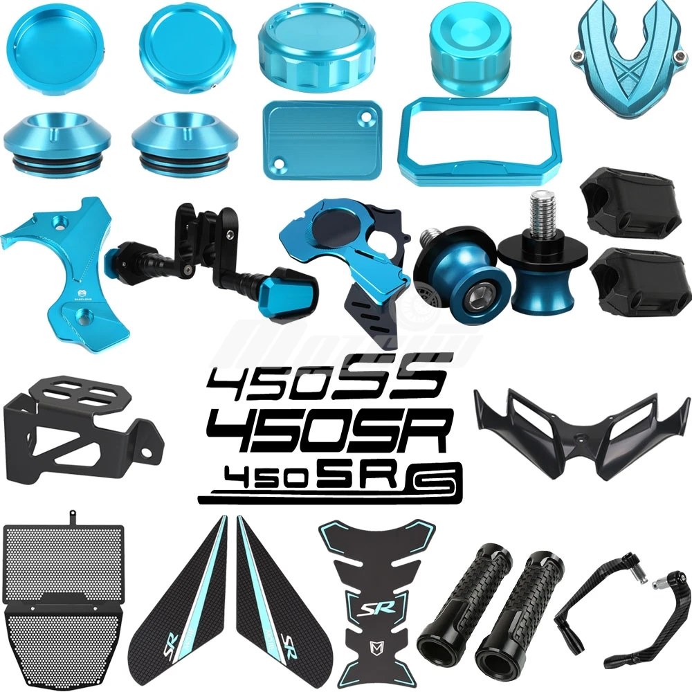 Handle Lever Radiator Guard Frame Hole Cover Swingarm Spool For CFMOTO 450SS 450SR 450SR-S 2022-2024 CF 450 SR SS SR-S 2023-2025
