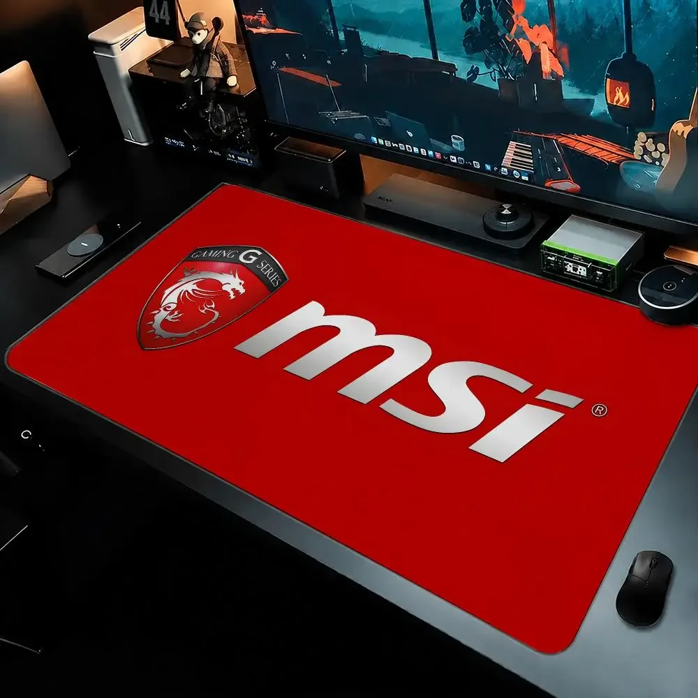M-MSI Mouse Pad Anti-Slip Rubber Base Extended Desk Mat For Gamers Office Computer Accessories