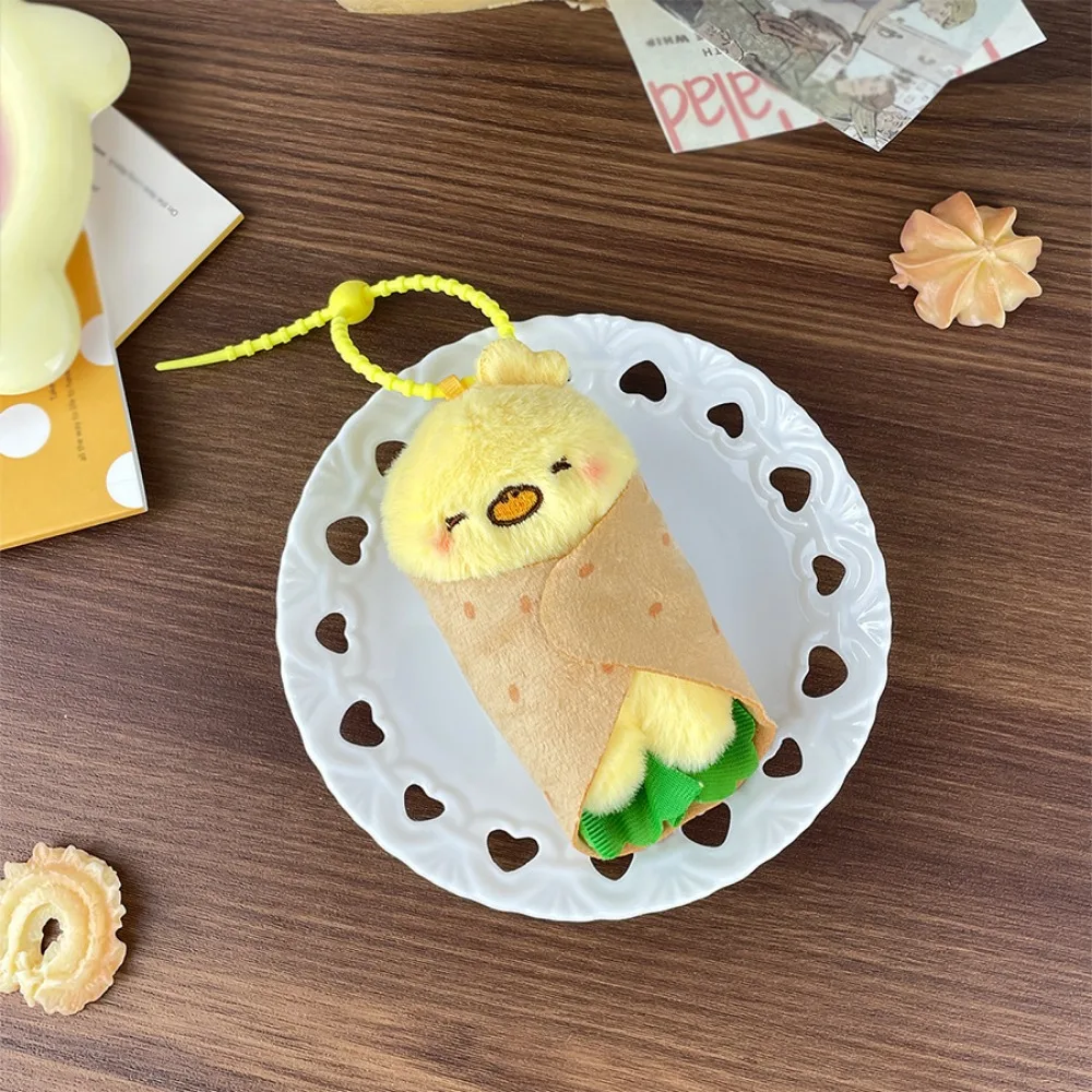 

Charm Capibala Burrito Pendant Cartoon Chicken Roll Doll Doll Keychain Plush Couple Keychain Birthday Gift