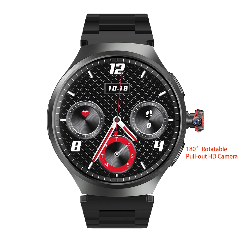 

VP50 Android Smart Watch 4G Network SIM Card 1.75''AMOLED 460*460 Pull Out 180° 200W Rotating Camera APP Download Smartwatch Men