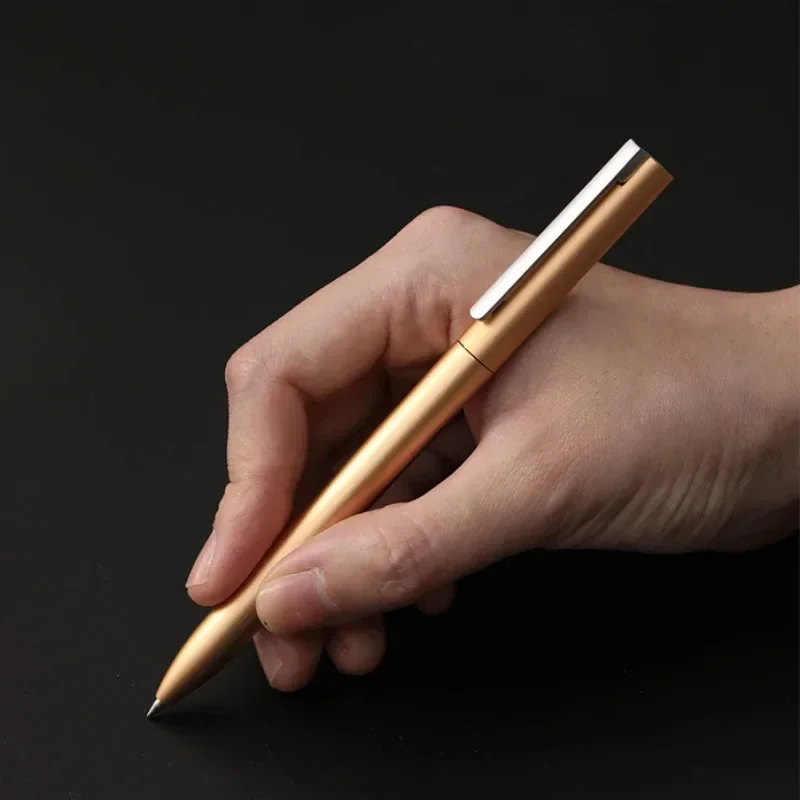 

New New Sale SANKOU Silver Metal Gel Pens 0.5mm Black Refill Business Office Writing Ball Pen Back To School Office Accessories