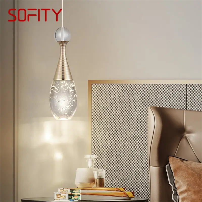 

SOFITY Contemporary Pendant Lamp Creative Crystal Chandelier LED Fixtures Light Decorative for Bedroom Dining Room