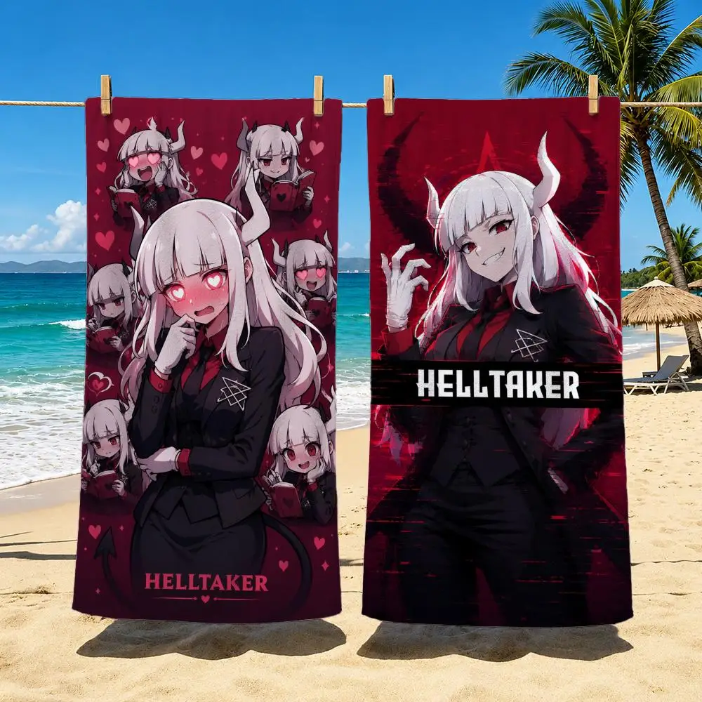 Game H-Helltaker Towel Towel beach towel, quick drying absorbent bath towel for Swim,Gym,Camping,Outdoor hot
