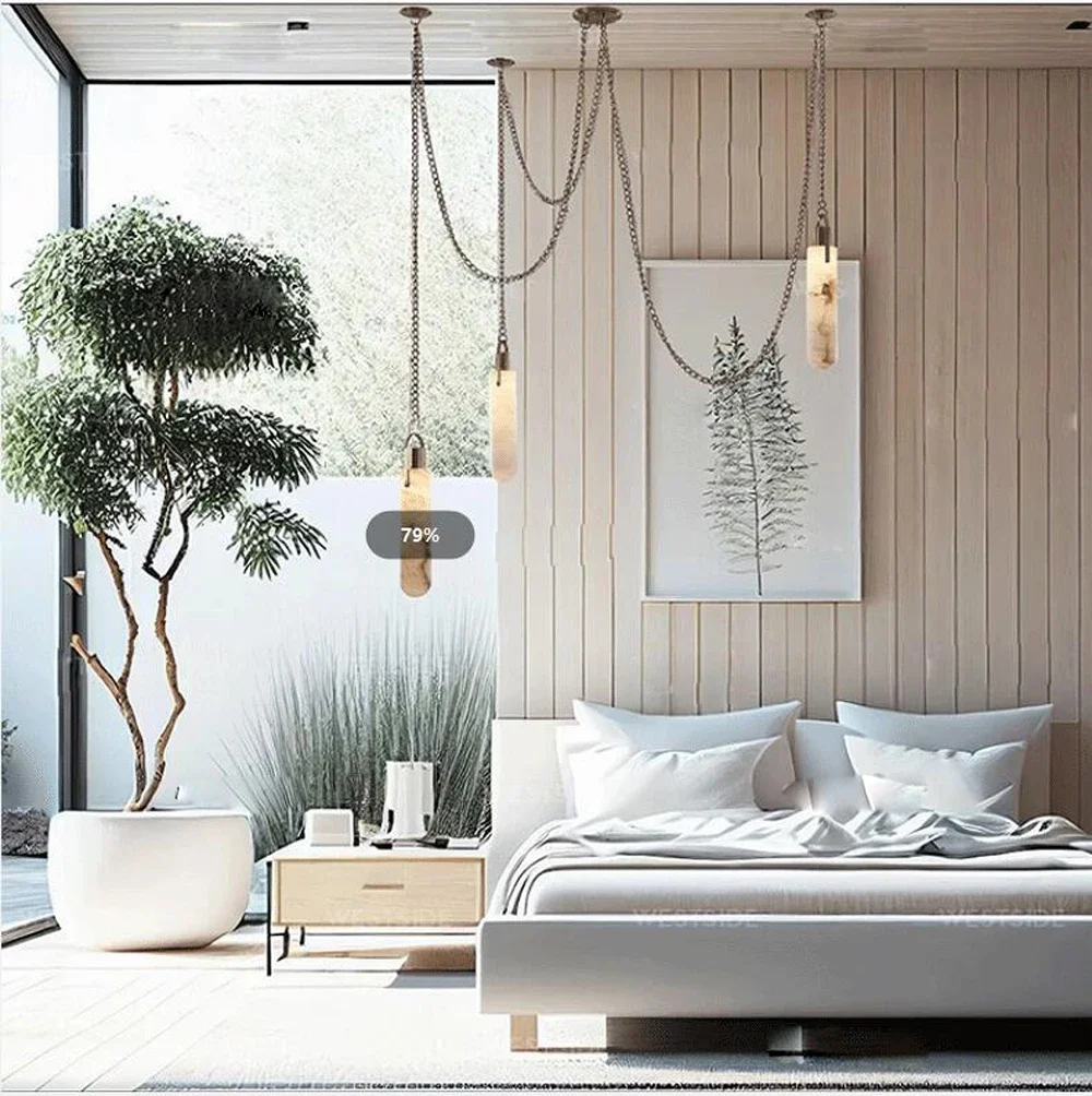 

Промышленная мраморная серия, железная цепочка E14, светодиодный подвесной светильник, новый креативный подвесной светильник 2025 года, подвесной светильник для гостиной