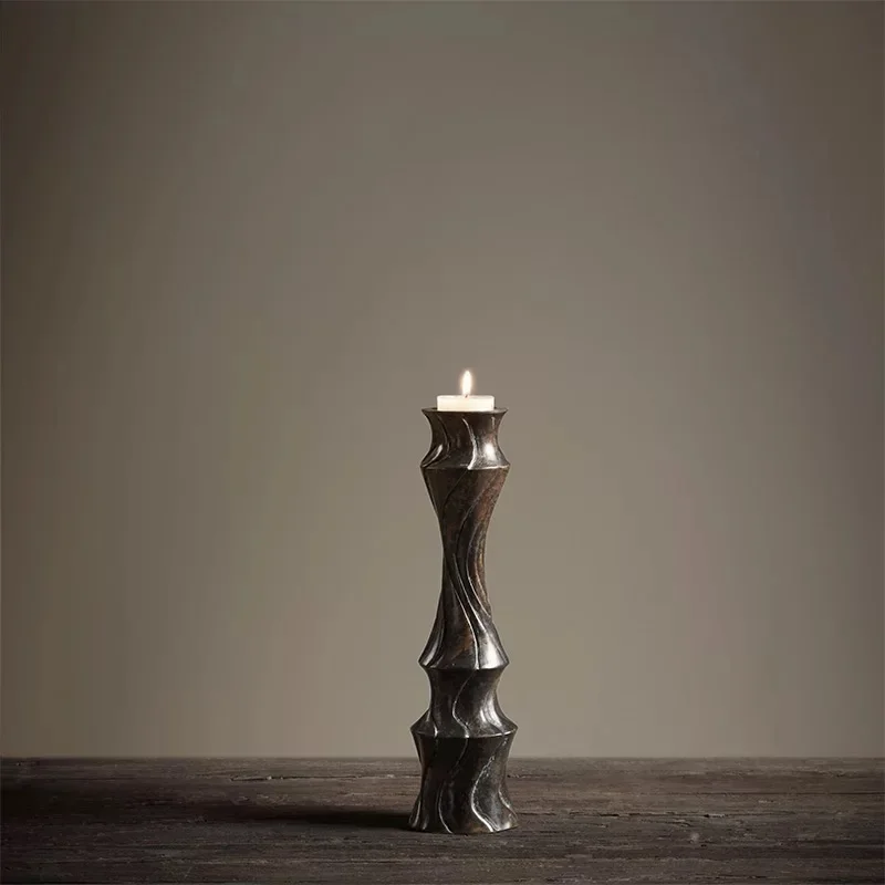 Candlestick ornament, candle Nordic retro romantic