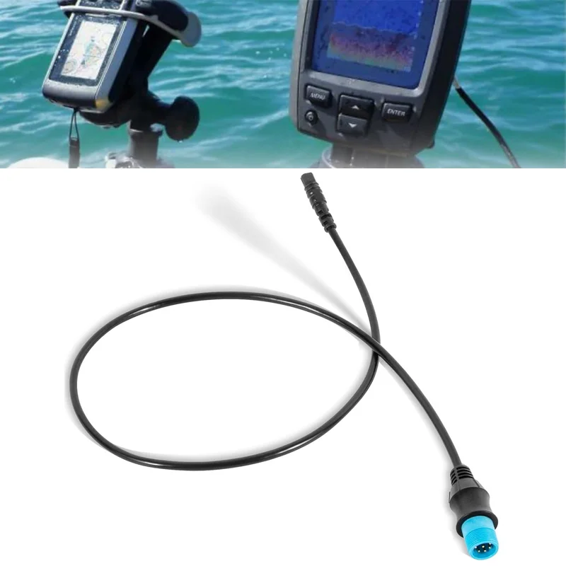 8 Pin Transducer to 4 Pin Sounder , 0101271900 Adapter For Garmin AIRMAR, ECHOMAP Series, Striker Chart Plotters Transducer